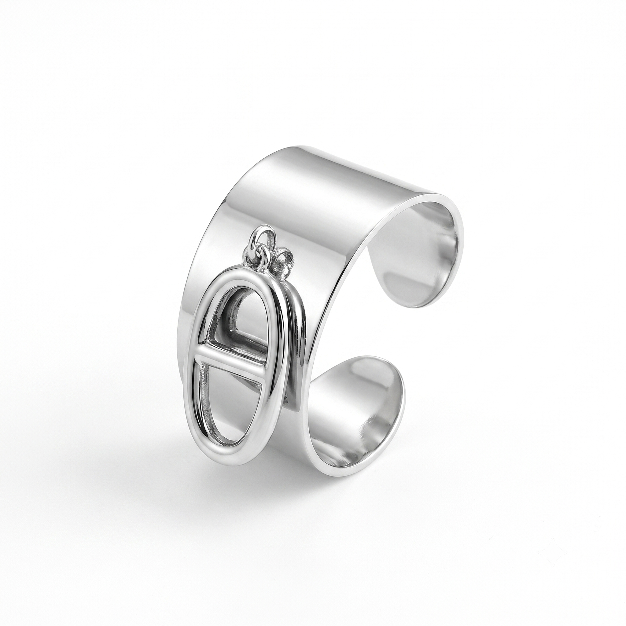 Bague Maille Marine ajustable en acier inoxydable pratique à portée 