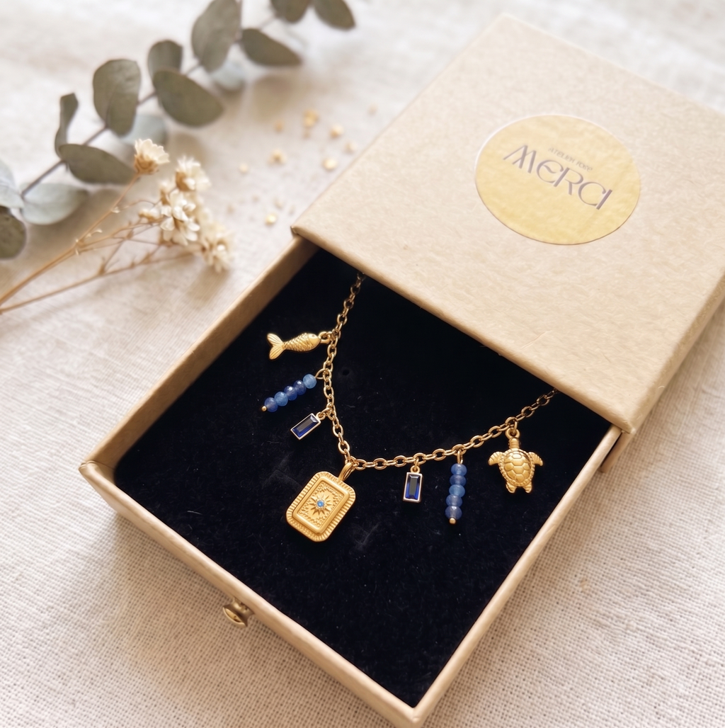 Collier personnalisable - chaîne dorée