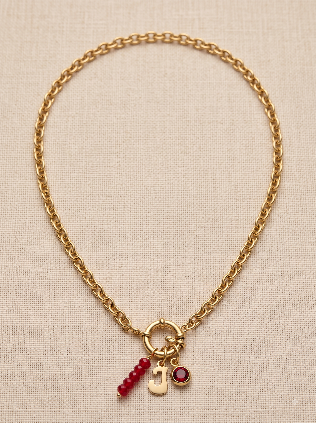 Collier personnalisable charms - Anneau rond