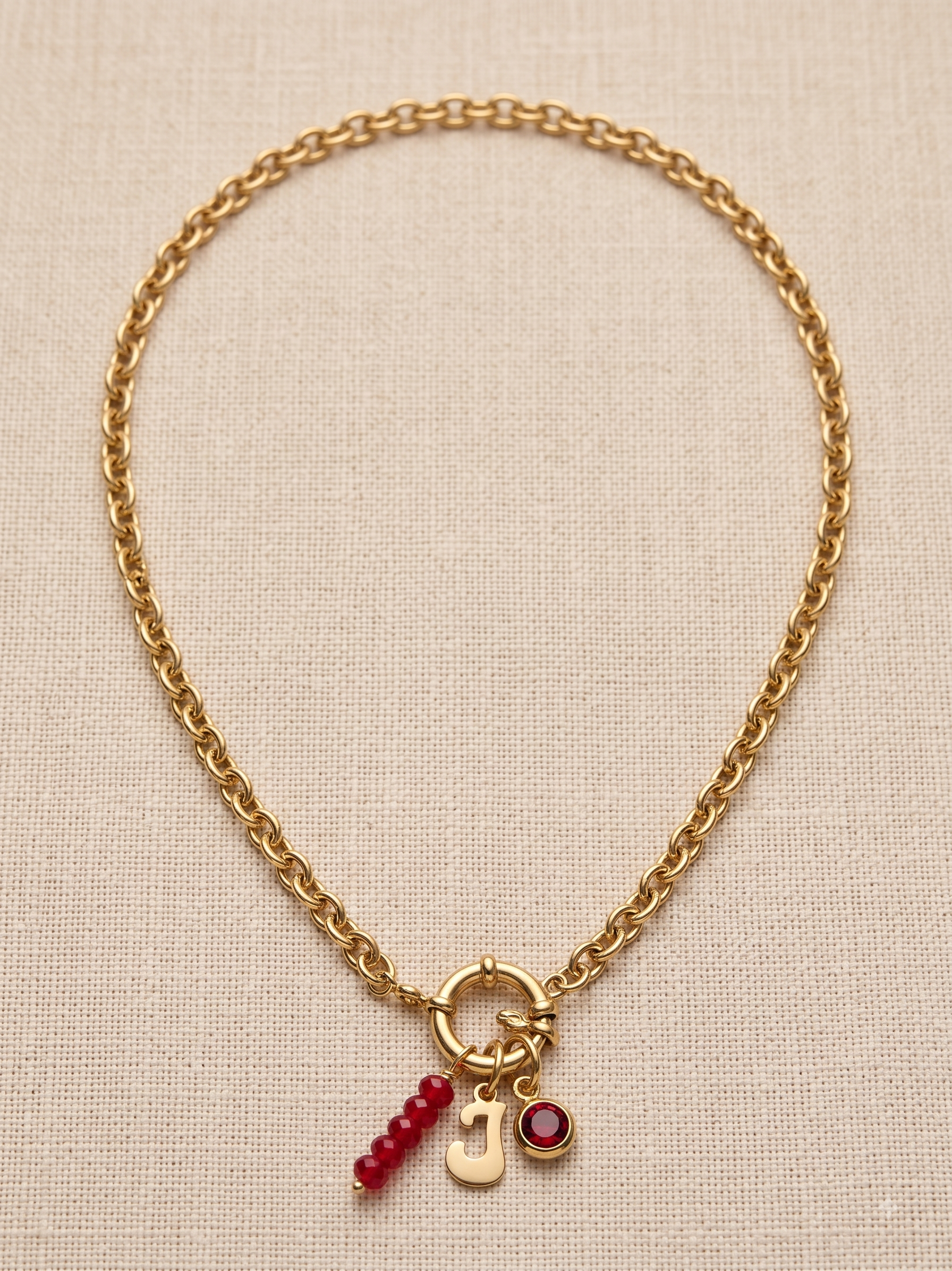 Collier personnalisable charms - Anneau rond