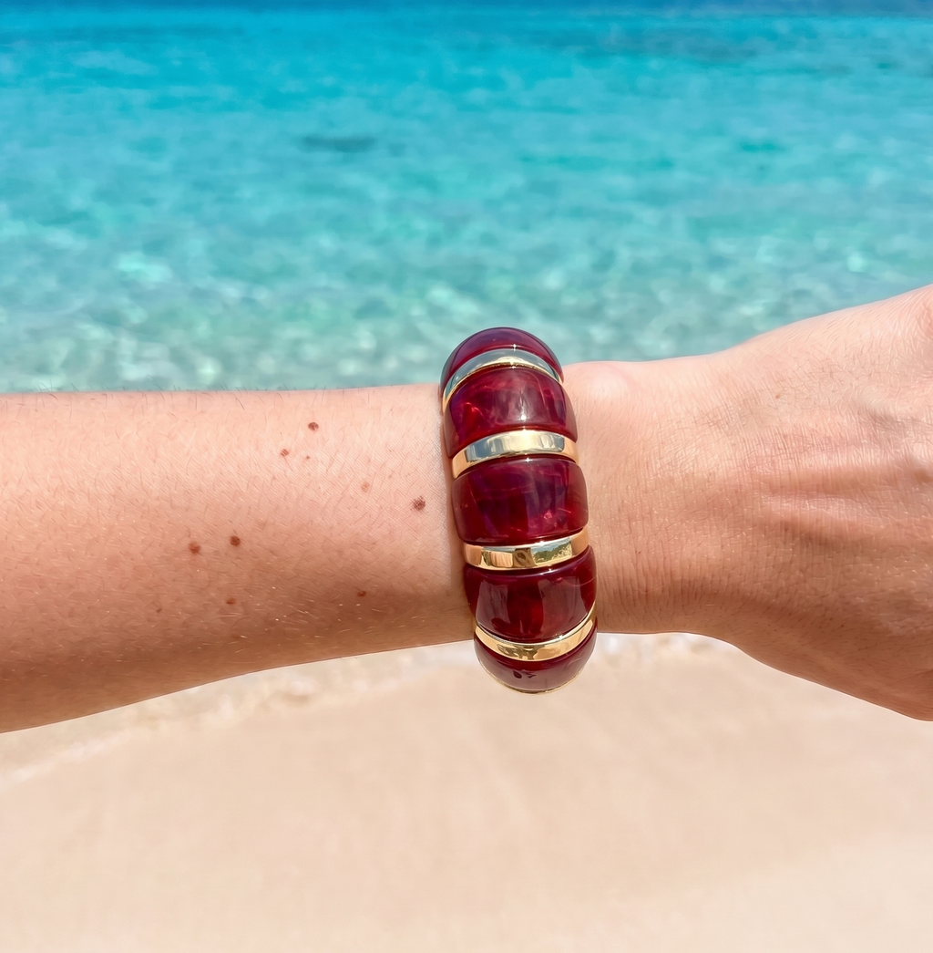 Bracelet June Bordeaux