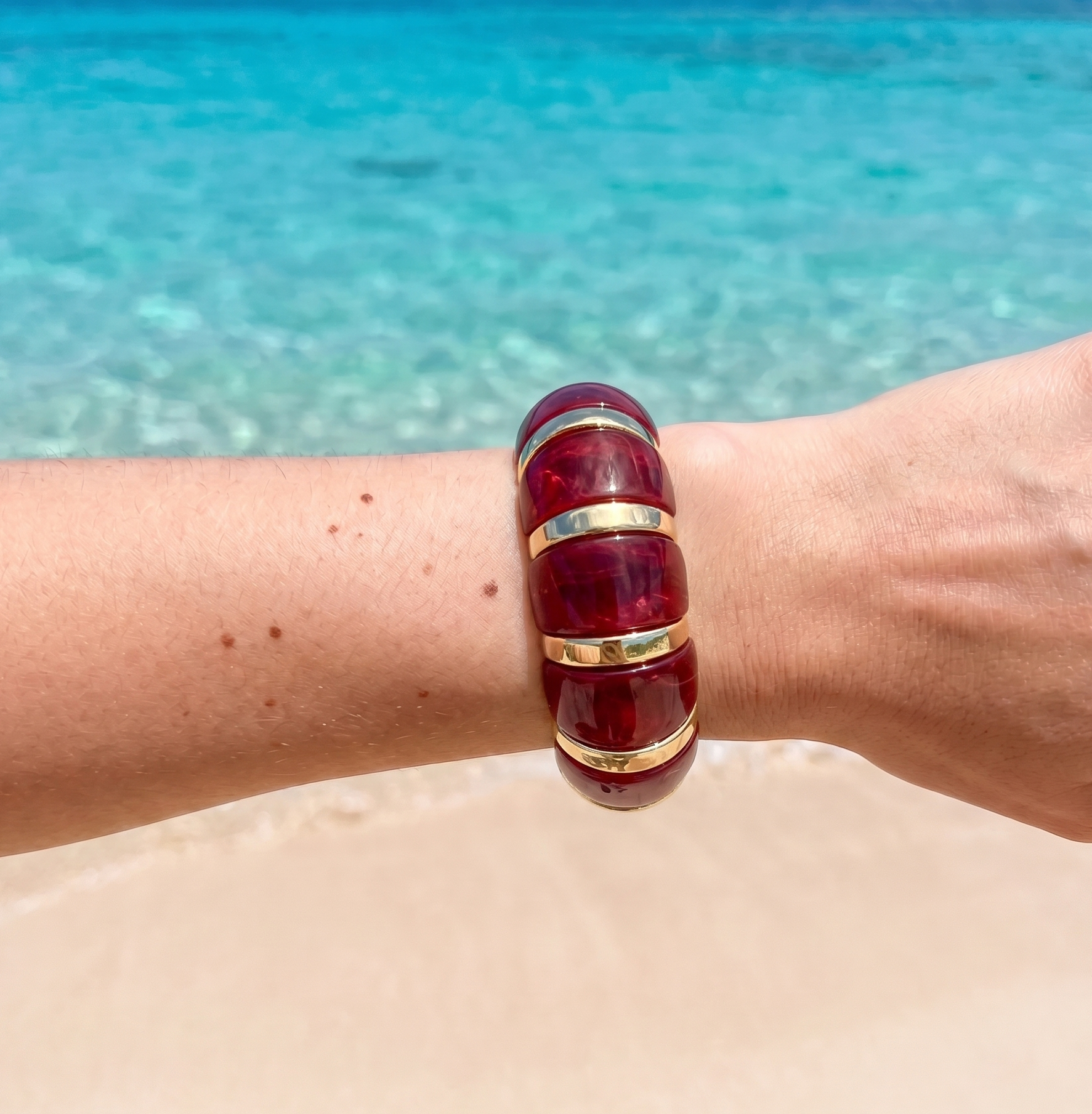 Bracelet June Bordeaux