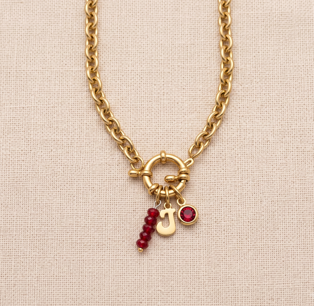 Collier personnalisable charms - Anneau rond