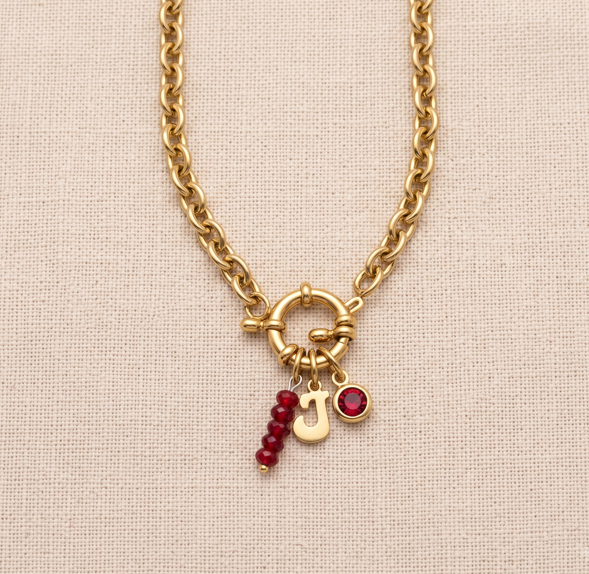 Collier personnalisable charms - Anneau rond