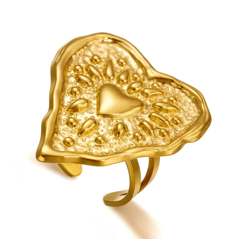 Bague doré Hawaï en acier inoxydable tendance ajustable pour femme parfaite pour tout type d’événement 