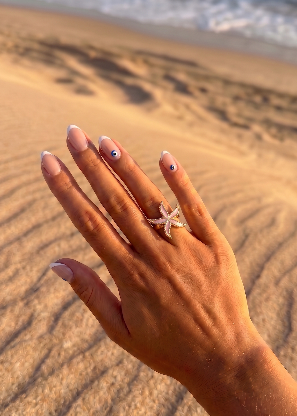 bague rose étoile de mer doree adolescente idée cadeau 
