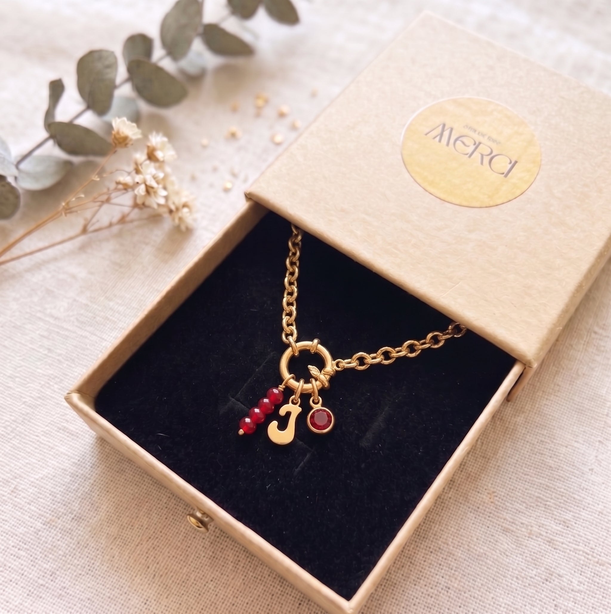 Collier personnalisable charms - Anneau rond